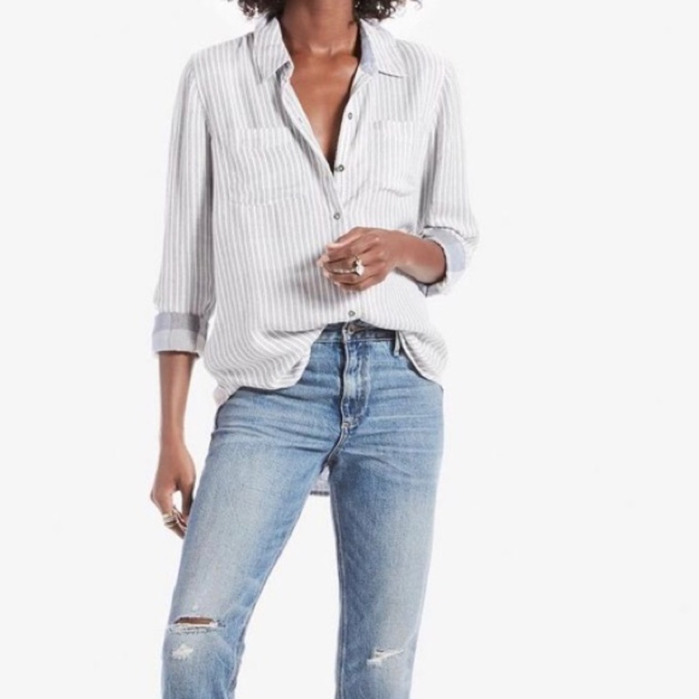 Lucky Brand NWT Striped Button Down